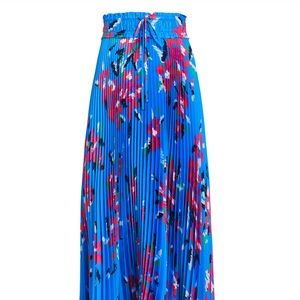 Blue pleated floral ALC skirt size 0